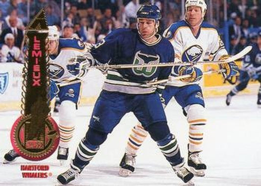 #89 Jocelyn Lemieux - Hartford Whalers - 1994-95 Pinnacle Hockey