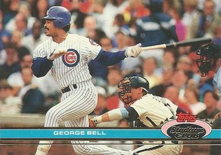 #504 George Bell - Chicago Cubs - 1991 Stadium Club Baseball