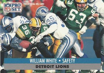#504 William White - Detroit Lions - 1991 Pro Set Football