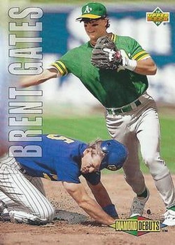 #504 Brent Gates - Oakland Athletics - 1993 Upper Deck Baseball