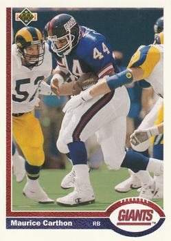 #504 Maurice Carthon - New York Giants - 1991 Upper Deck Football