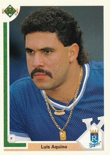 #504 Luis Aquino - Kansas City Royals - 1991 Upper Deck Baseball