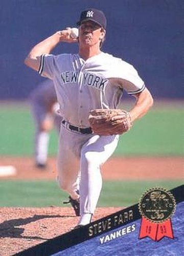 #504 Steve Farr - New York Yankees - 1993 Leaf Baseball