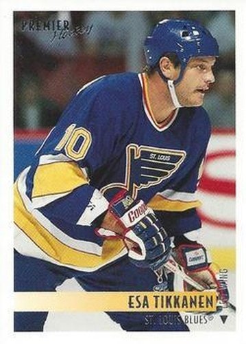 #504 Esa Tikkanen - St. Louis Blues - 1994-95 Topps Premier Hockey