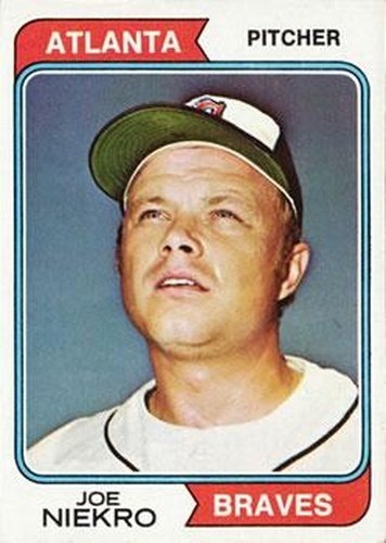 #504 Joe Niekro - Atlanta Braves - 1974 Topps Baseball