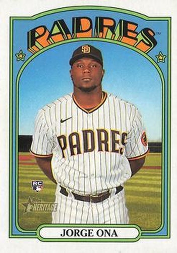 #504 Jorge Ona - San Diego Padres - 2021 Topps Heritage Baseball