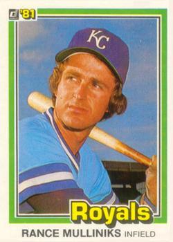 #504 Rance Mulliniks - Kansas City Royals - 1981 Donruss Baseball