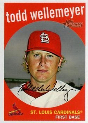 #504 Todd Wellemeyer - St. Louis Cardinals - 2008 Topps Heritage Baseball