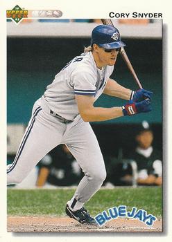 #504 Cory Snyder - Toronto Blue Jays - 1992 Upper Deck Baseball
