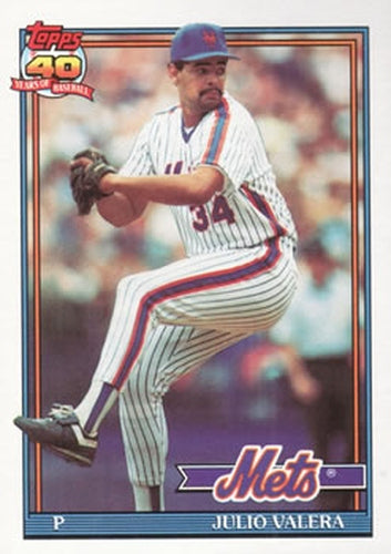 #504 Julio Valera - New York Mets - 1991 Topps Baseball