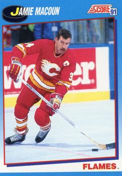 #504 Jamie Macoun - Calgary Flames - 1991-92 Score Canadian Bilingual Hockey