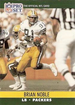 #505 Brian Noble - Green Bay Packers - 1990 Pro Set Football