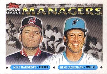#505 Mike Hargrove / Rene Lachemann - Cleveland Indians / Florida Marlins - 1993 Topps Baseball