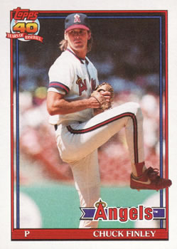 #505 Chuck Finley - California Angels - 1991 Topps Baseball
