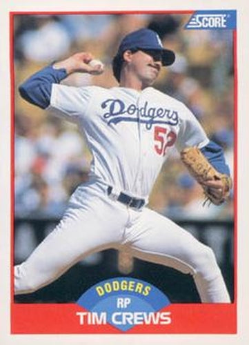 #505 Tim Crews - Los Angeles Dodgers - 1989 Score Baseball