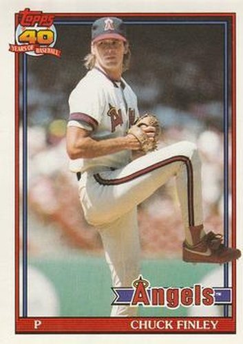 #505 Chuck Finley - California Angels - 1991 O-Pee-Chee Baseball