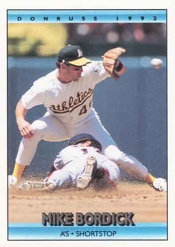 #505 Mike Bordick - Oakland Athletics - 1992 Donruss Baseball