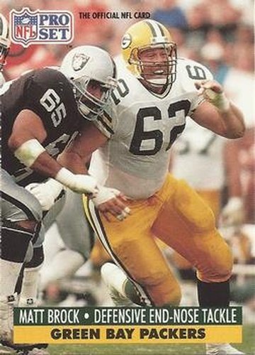 #505 Matt Brock - Green Bay Packers - 1991 Pro Set Football