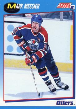 #505 Mark Messier - Edmonton Oilers - 1991-92 Score Canadian Bilingual Hockey