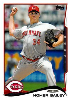 #505 Homer Bailey - Cincinnati Reds - 2014 Topps Baseball