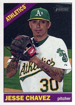 #505 Jesse Chavez - Oakland Athletics - 2015 Topps Heritage Baseball