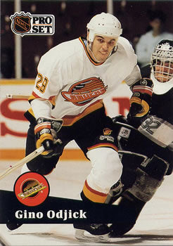 #505 Gino Odjick - 1991-92 Pro Set Hockey