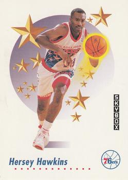 #505 Hersey Hawkins - Philadelphia 76ers - 1991-92 SkyBox Basketball