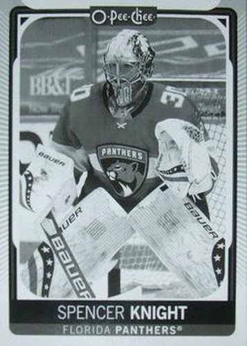 #505b Spencer Knight - Black & White - Florida Panthers - 2021-22 O-Pee-Chee Hockey