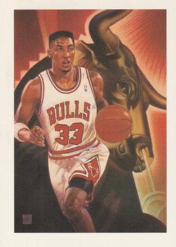 #506 Scottie Pippen - Chicago Bulls - 1991-92 Hoops Basketball