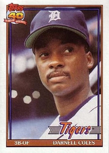 #506 Darnell Coles - Detroit Tigers - 1991 Topps Baseball