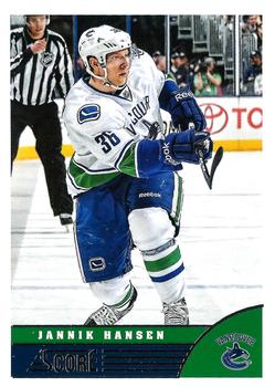 #506 Jannik Hansen - Vancouver Canucks - 2013-14 Score Hockey