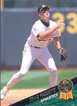 #506 Craig Paquette - Oakland Athletics - 1993 Leaf Baseball