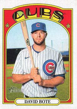 #506 David Bote - Chicago Cubs - 2021 Topps Heritage Baseball