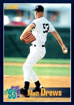#506 Matt Drews - New York Yankees -1994 Score Baseball