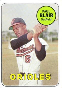 #506 Paul Blair - Baltimore Orioles - 1969 Topps Baseball