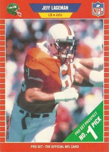 #506 Jeff Lageman - New York Jets - 1989 Pro Set Football