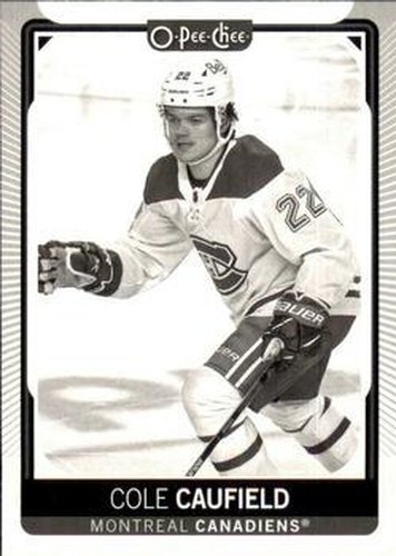 #506b Cole Caufield MR - Black & White - Montreal Canadiens - 2021-22 O-Pee-Chee Hockey