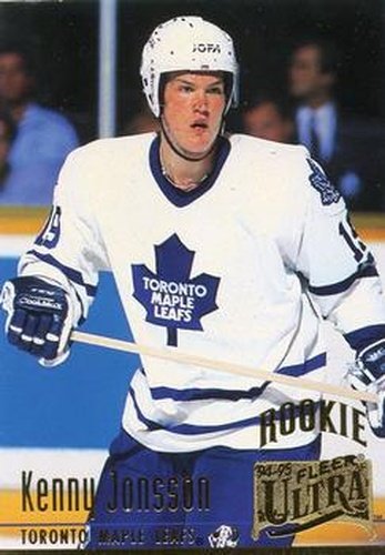 #377 Kenny Jonsson - Toronto Maple Leafs - 1994-95 Ultra Hockey
