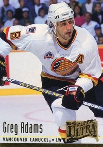 #380 Greg Adams - Vancouver Canucks - 1994-95 Ultra Hockey