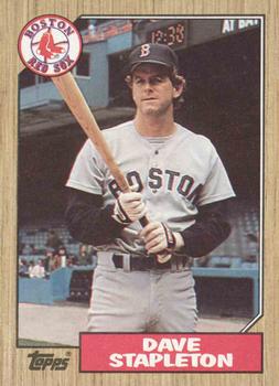 #507 Dave Stapleton - Boston Red Sox - 1987 Topps Baseball