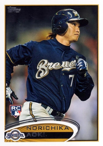 #507 Norichika Aoki - Milwaukee Brewers - 2012 Topps Baseball