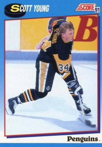#507 Scott Young - Pittsburgh Penguins - 1991-92 Score Canadian Bilingual Hockey