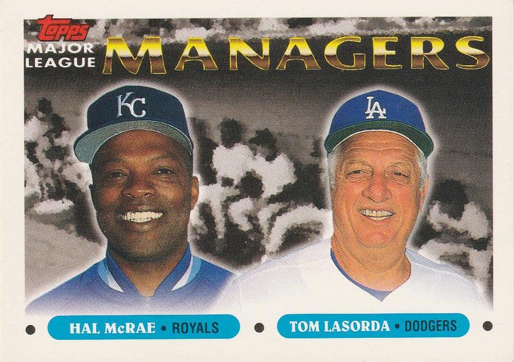 #507 Hal McRae / Tom Lasorda - Kansas City Royals / Los Angeles Dodgers - 1993 Topps Baseball