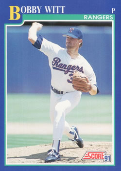 #507 Bobby Witt - Texas Rangers - 1991 Score Baseball