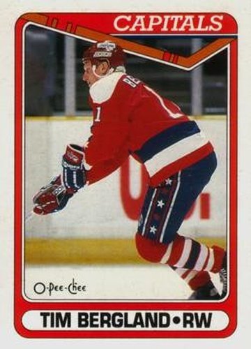 #507 Tim Bergland - Washington Capitals - 1990-91 O-Pee-Chee Hockey