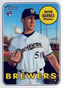 #507 Jacob Barnes - Milwaukee Brewers - 2018 Topps Heritage Baseball