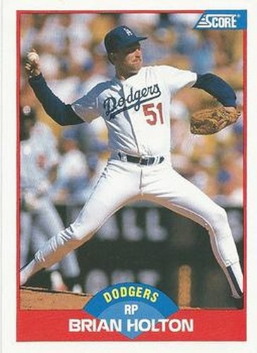 #507 Brian Holton - Los Angeles Dodgers - 1989 Score Baseball