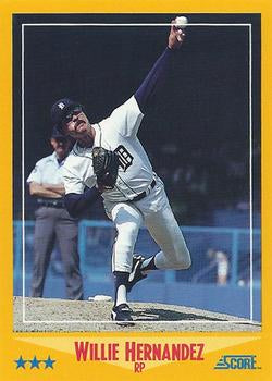 #507 Willie Hernandez - Detroit Tigers - 1988 Score Baseball