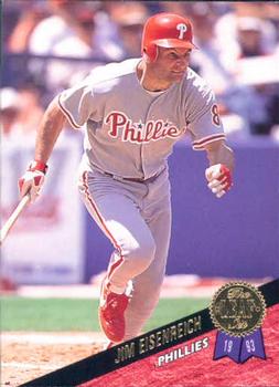 #507 Jim Eisenreich - Philadelphia Phillies - 1993 Leaf Baseball