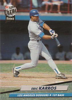 #508 Eric Karros - Los Angeles Dodgers - 1992 Ultra Baseball